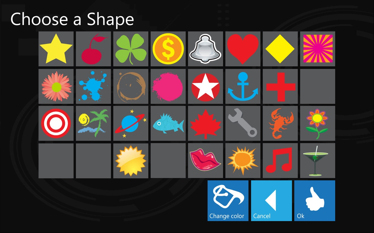 Dabber Selection Screen